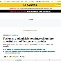 Fusiones y adquisiciones: Incertidumbre ante futuro poltico genera cautela